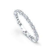 BEVERLY K 18K White Gold Diamond Eternity Wedding or Anniversary Band